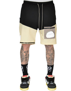 Hideout Paradise Sport Shorts (Black/Beige)