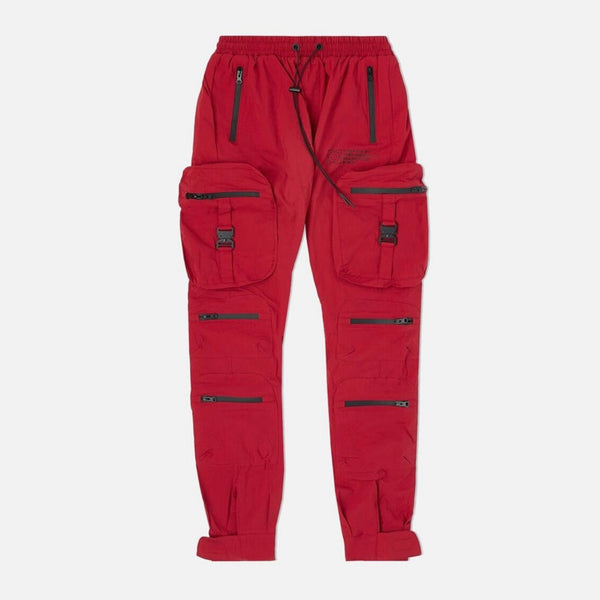 Eight & Nine Combat Nylon Red Joggers