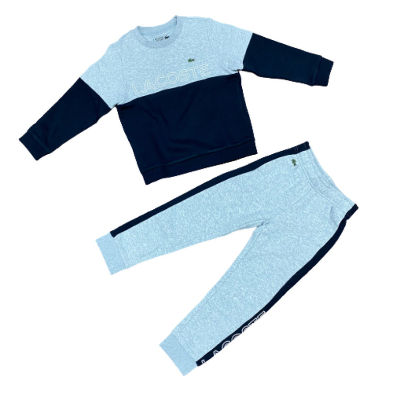 Lacoste Kids Two Tone Sweater Set (Navy/Grey)