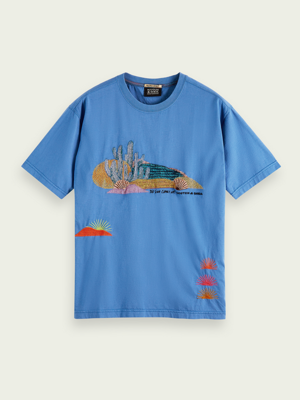 Scotch&Soda Abel Macias Tee In Azure (165900)