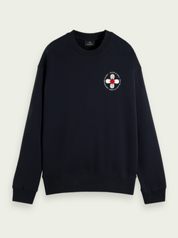 Scotch & Soda Graphic Sweater In Navy (162359)