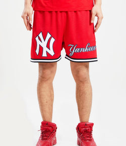 New York Yankees Logo Mesh Short (Red)