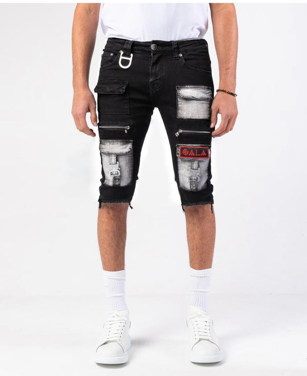Gala Black Stash Denim Shorts