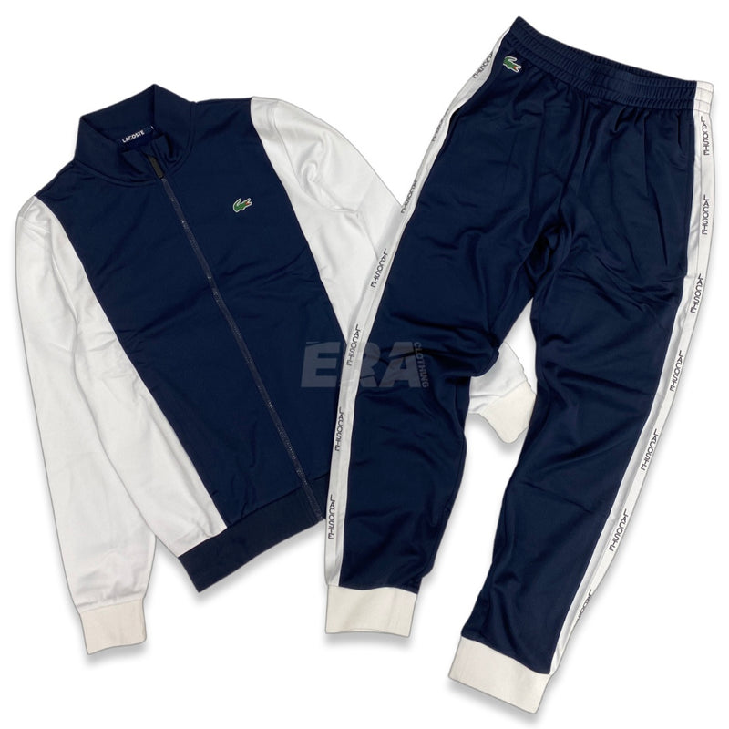 Men’s Track Jogging Set In Navy/White