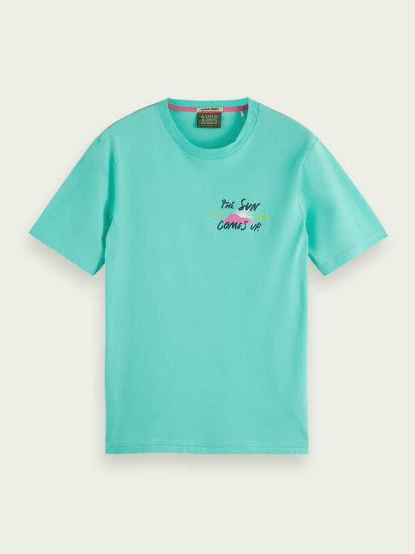 Scotch&Soda Abel Macias Tee In Spearmint (166799)