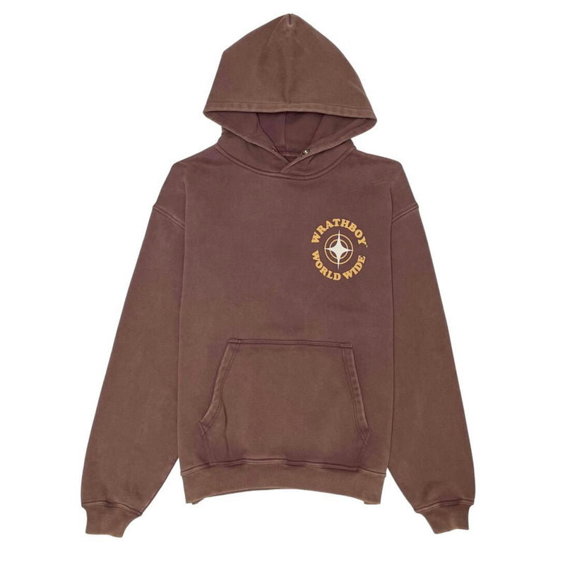 Wrathboy Too High Retro Brown Hoodie