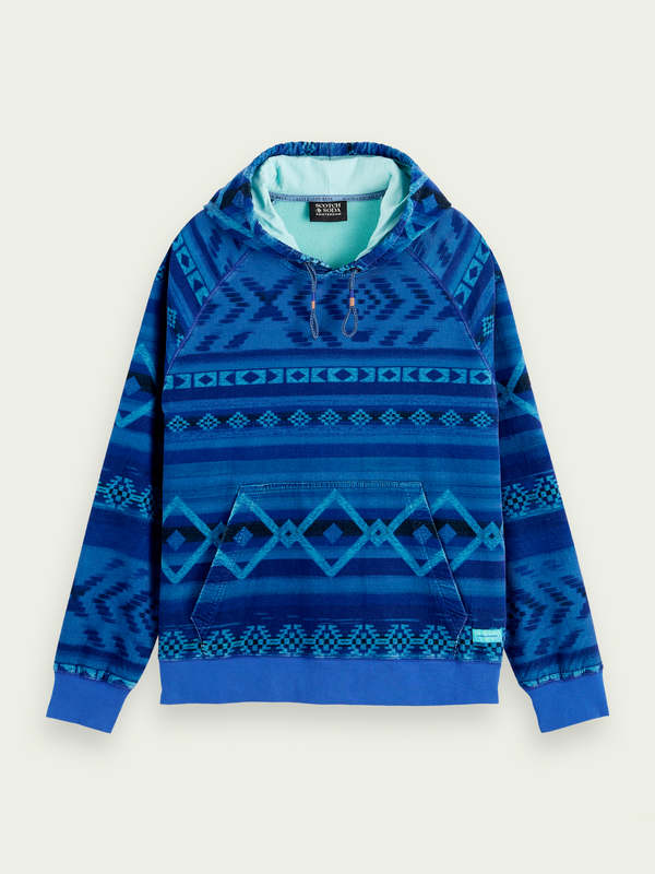 Scotch & Soda Corduroy Hoodie In Blue (167223)