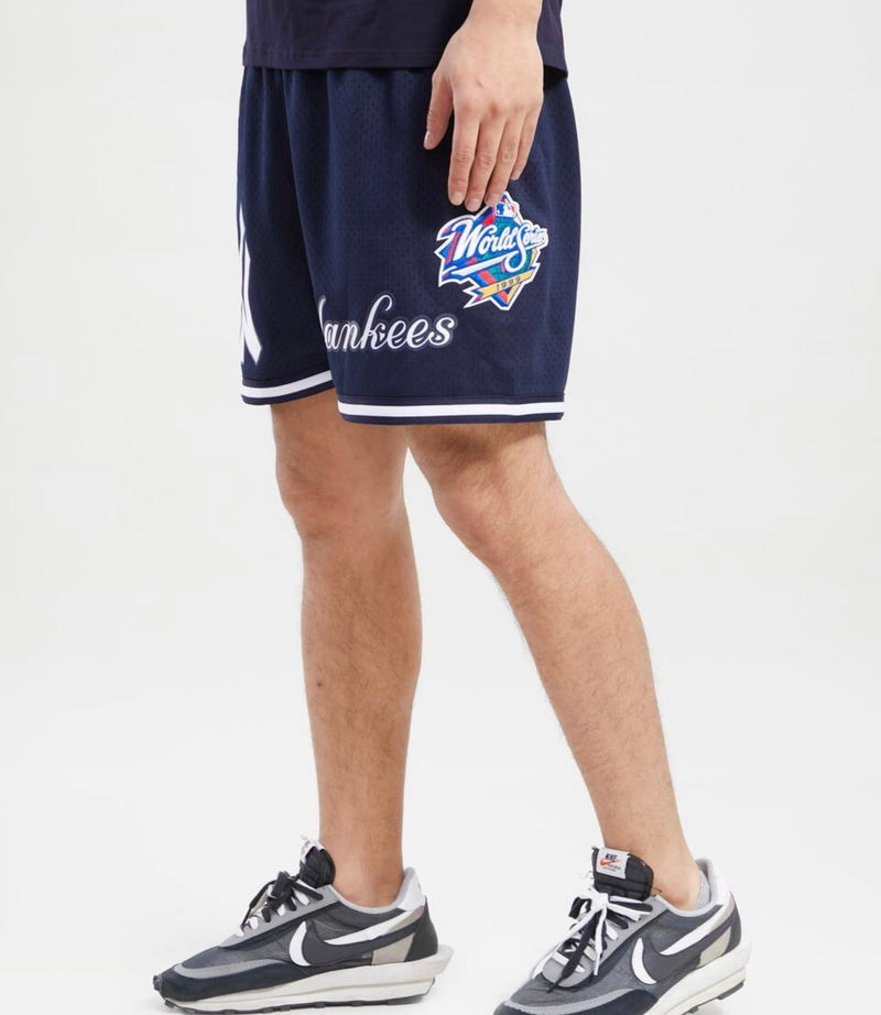 New York Yankees Logo Mesh Short (Navy)