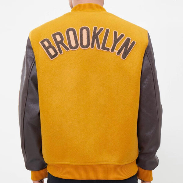 Brooklyn Nets Varsity Jacket (Brown)