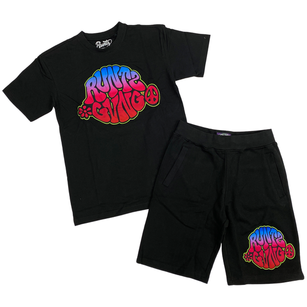 Runtz Font Logo Short Set (Black)
