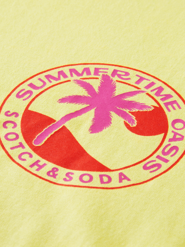 Scotch&Soda Graphic Jersey Tee In Lemonade (166062)