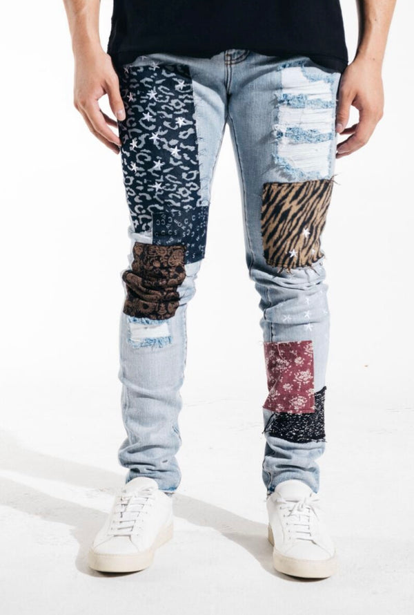 Embellish NYC Gerard Patchwork Jeans (149)