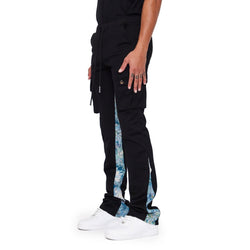 Valabasas Blue Multi Stacked Joggers