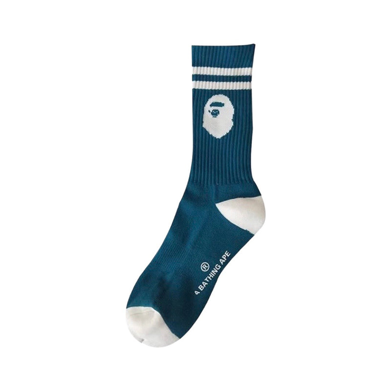 BAPE Teal Ape Head Socks