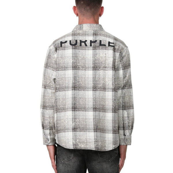 Purple Brand Plaid Grey L/S Shirt