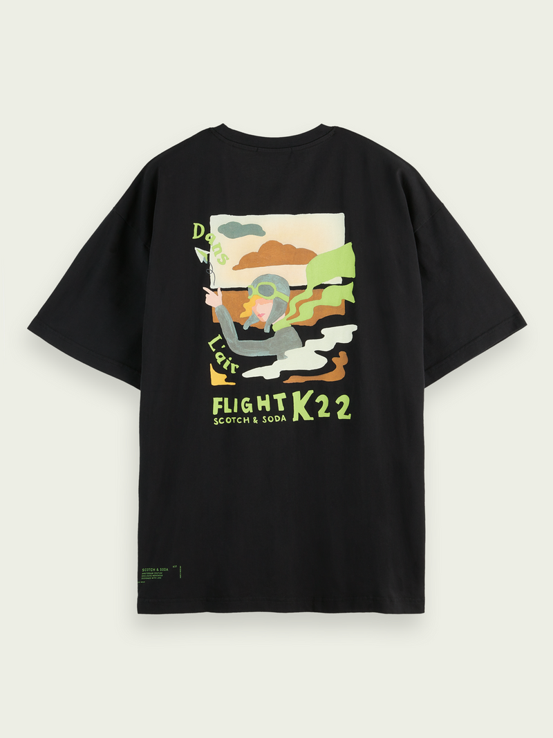 Scotch&Soda Printed Flight Graphic Tee