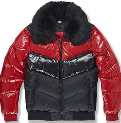 Men’s Nylon Puffer Jacket (Crimson)