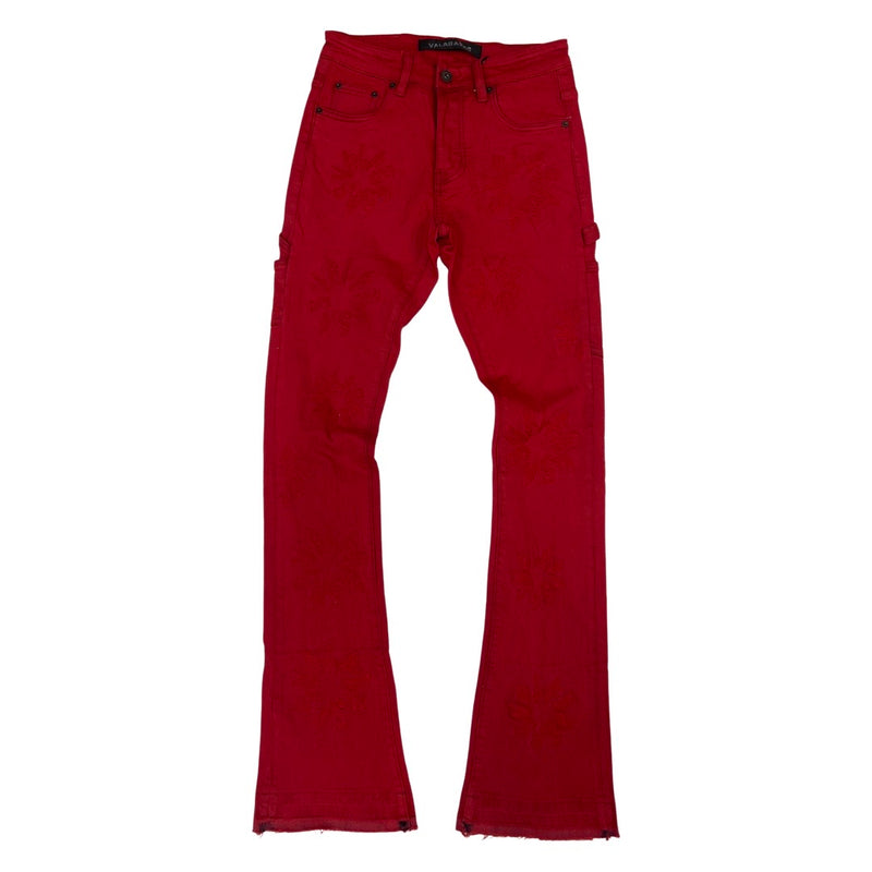 Valabasas “Art” Red Washed Stacked Jeans