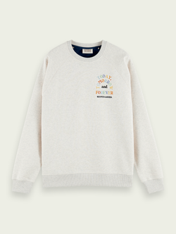 Scotch & Soda Embroidered Sweater In Grey Melange (164502)