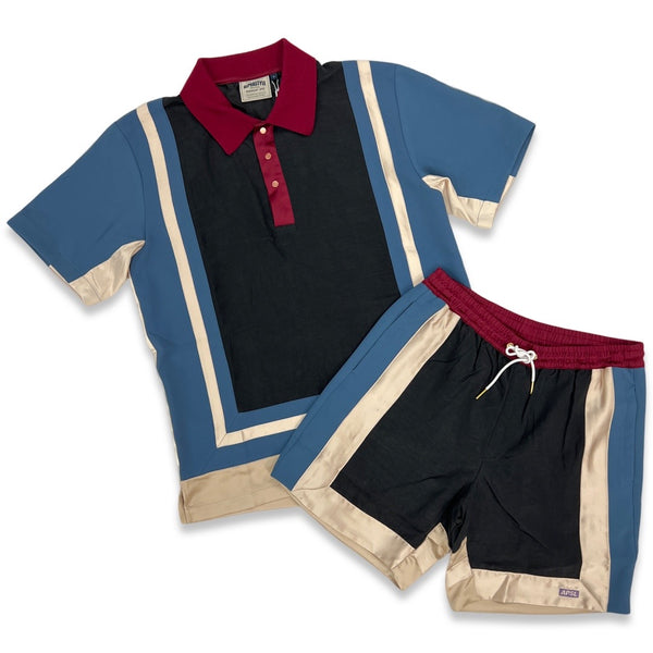 Alpha Style Silk Multi Short Set