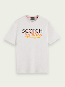 Scotch & Soda Artwork Tee In Grey Melange (167341)
