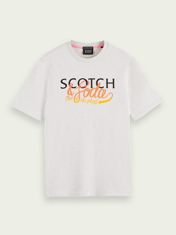 Scotch & Soda Artwork Tee In Grey Melange (167341)