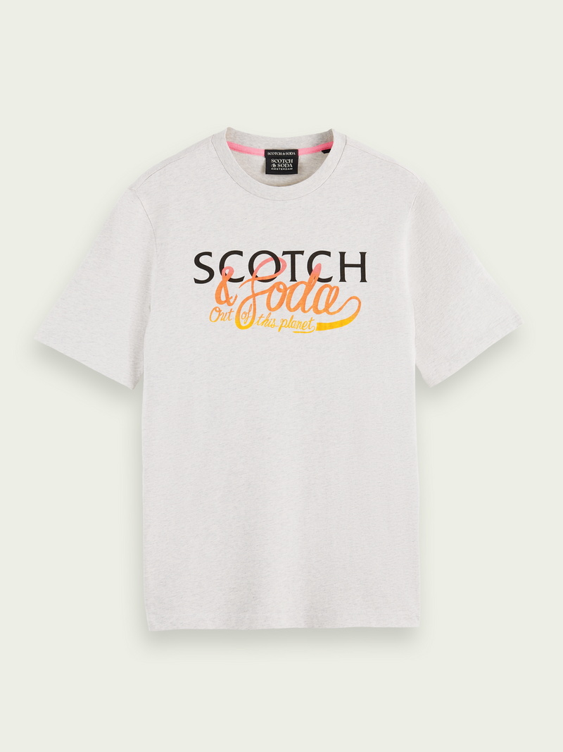 Scotch & Soda Artwork Tee In Grey Melange (167341)